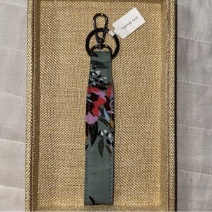 Vera Bradley Rosy Outlook Signature Cotton Floral Wide Loop Key Chain